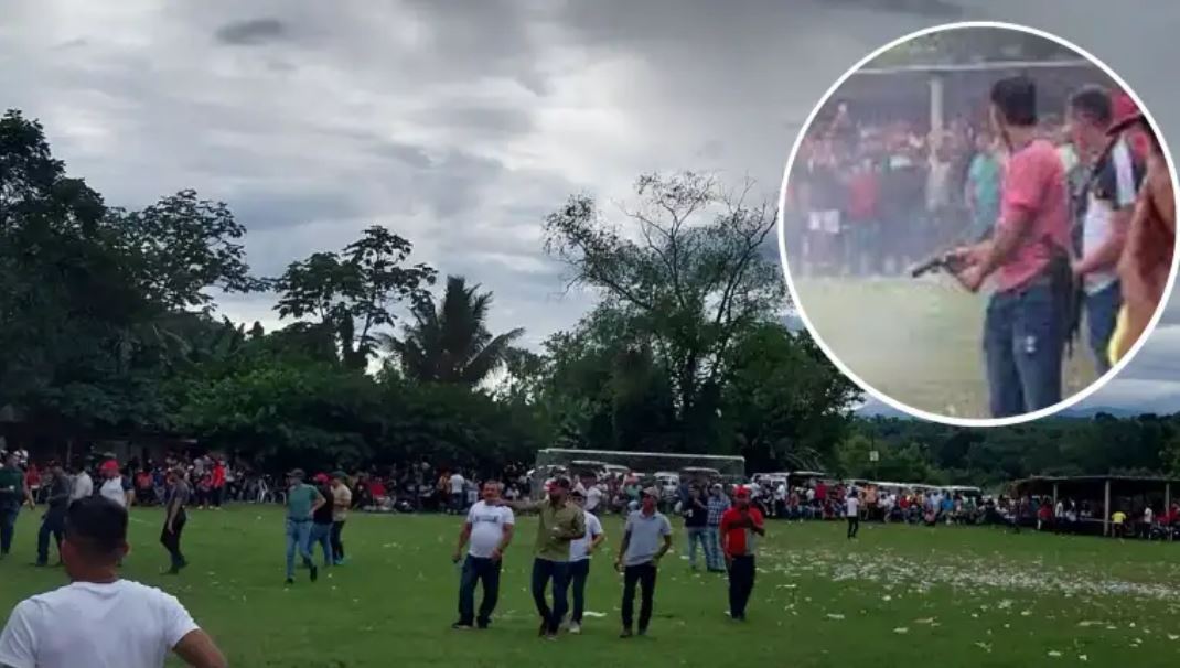 Policía investiga caso de video en que hombres armados “celebran” a balazos la anotación de un gol
