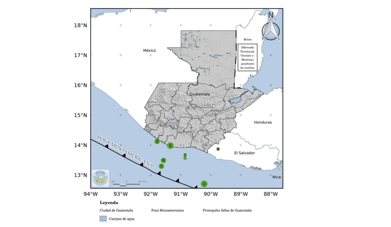 Se reportan nueve temblores en Guatemala en las últimas 24 horas, la mayor parte en el Pacífico