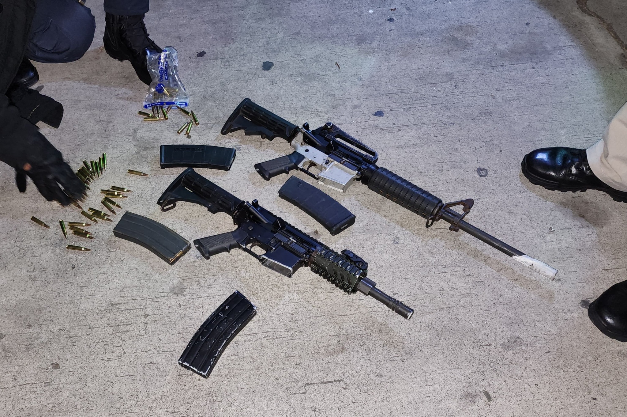 Transportaban 2 fusiles: detienen a dos presuntos pandilleros en operativo en la ruta Interamericana