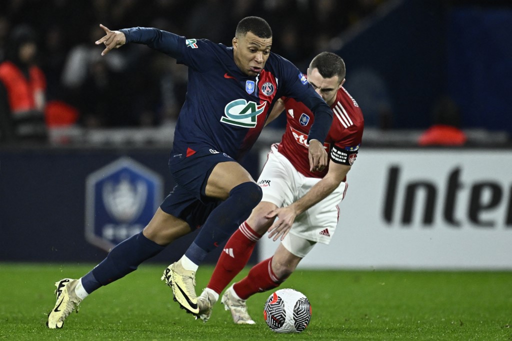 Mbappé en un partido