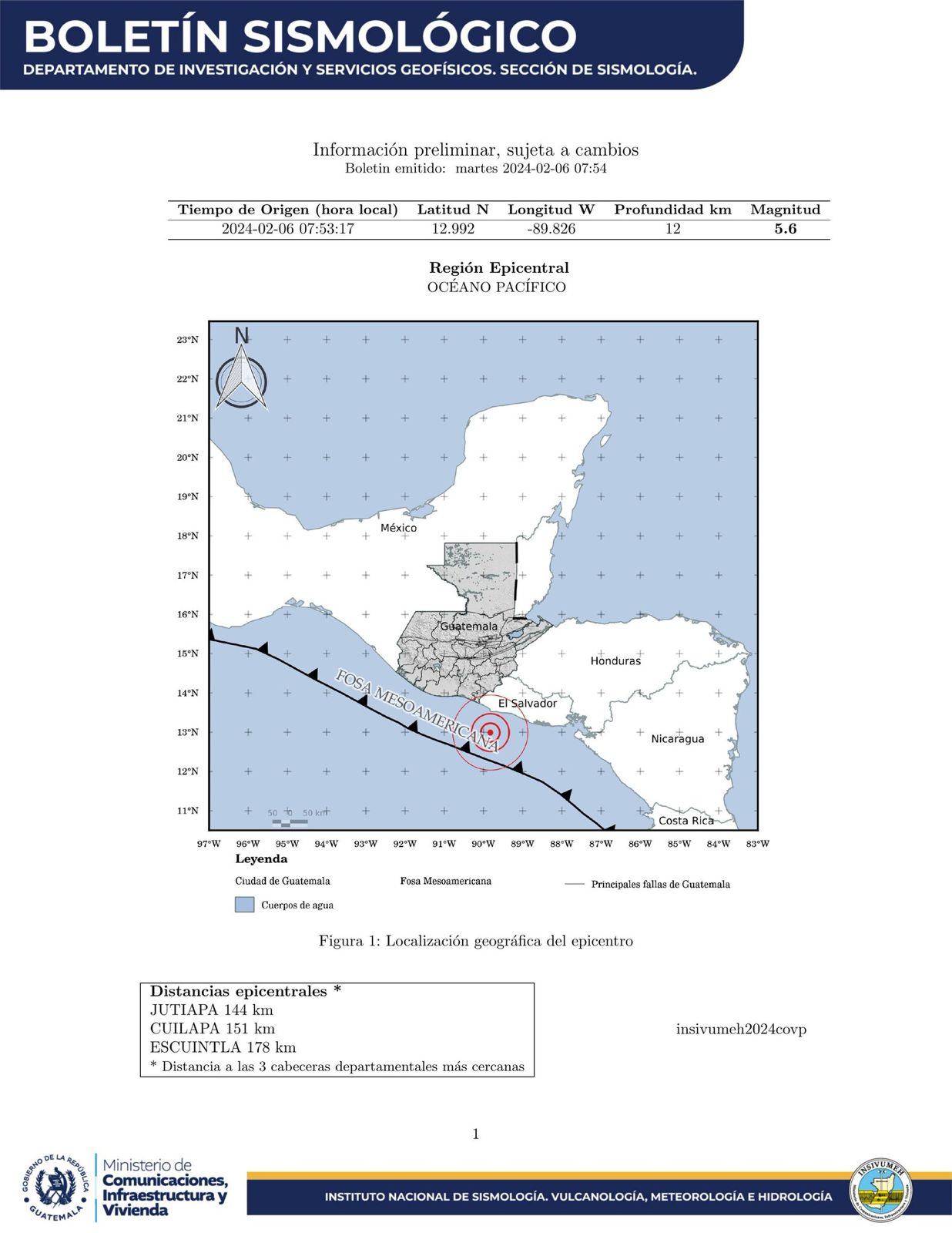 Temblor en Guatemala: Insivumeh reporta sismo de magnitud 5.6 este 6 de febrero