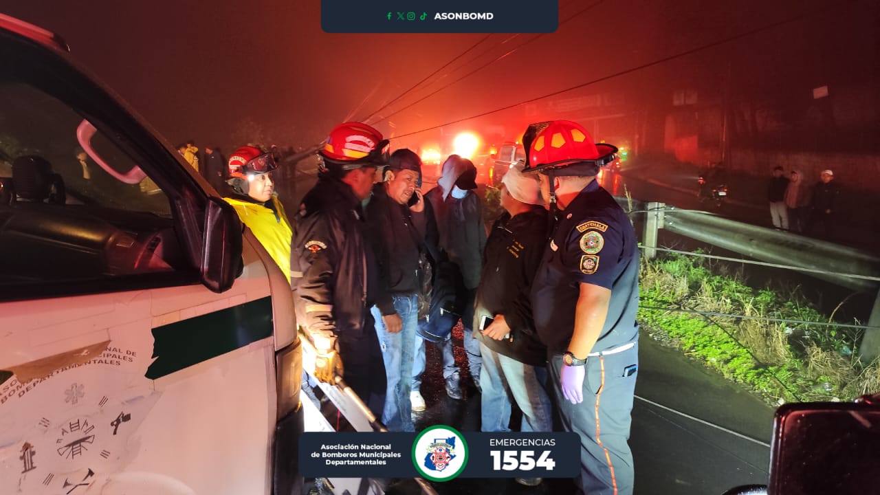 Accidente de autobús afecta el paso en el km 35 de ruta Interamericana