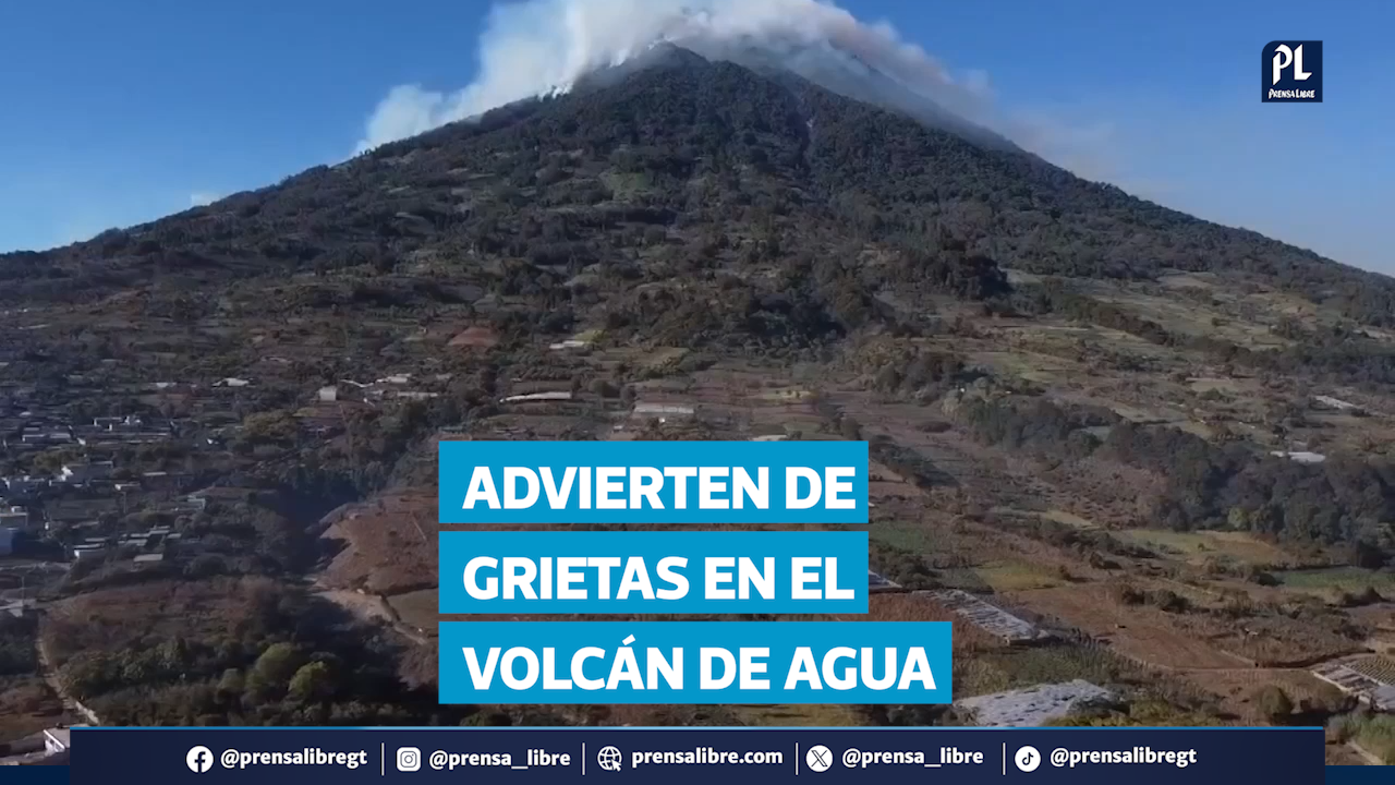 El Insivumeh reporta grietas y movimientos de masa en el Volcán de Agua tras sismos en Sacatepéquez. Se recomienda evitar la ruta de ascenso por riesgo de lahares y deslizamientos durante la temporada de lluvias.