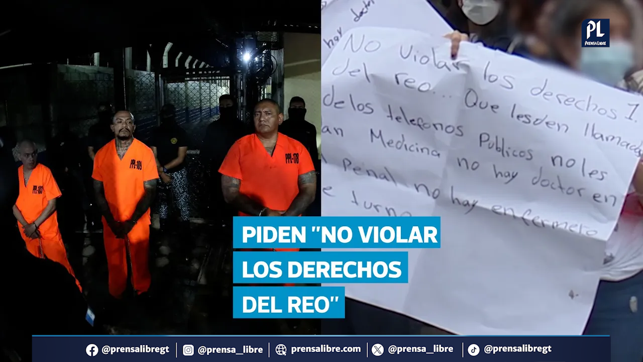 Un grupo de familiares de privados de libertad se manifestó frente a la sede del Sistema Penitenciario en la zona 1 para exigir que se respeten los derechos de los internos y que no se mezclen pandillas rivales en los centros carcelarios, tras los traslados a la prisión de máxima seguridad Renovación I.