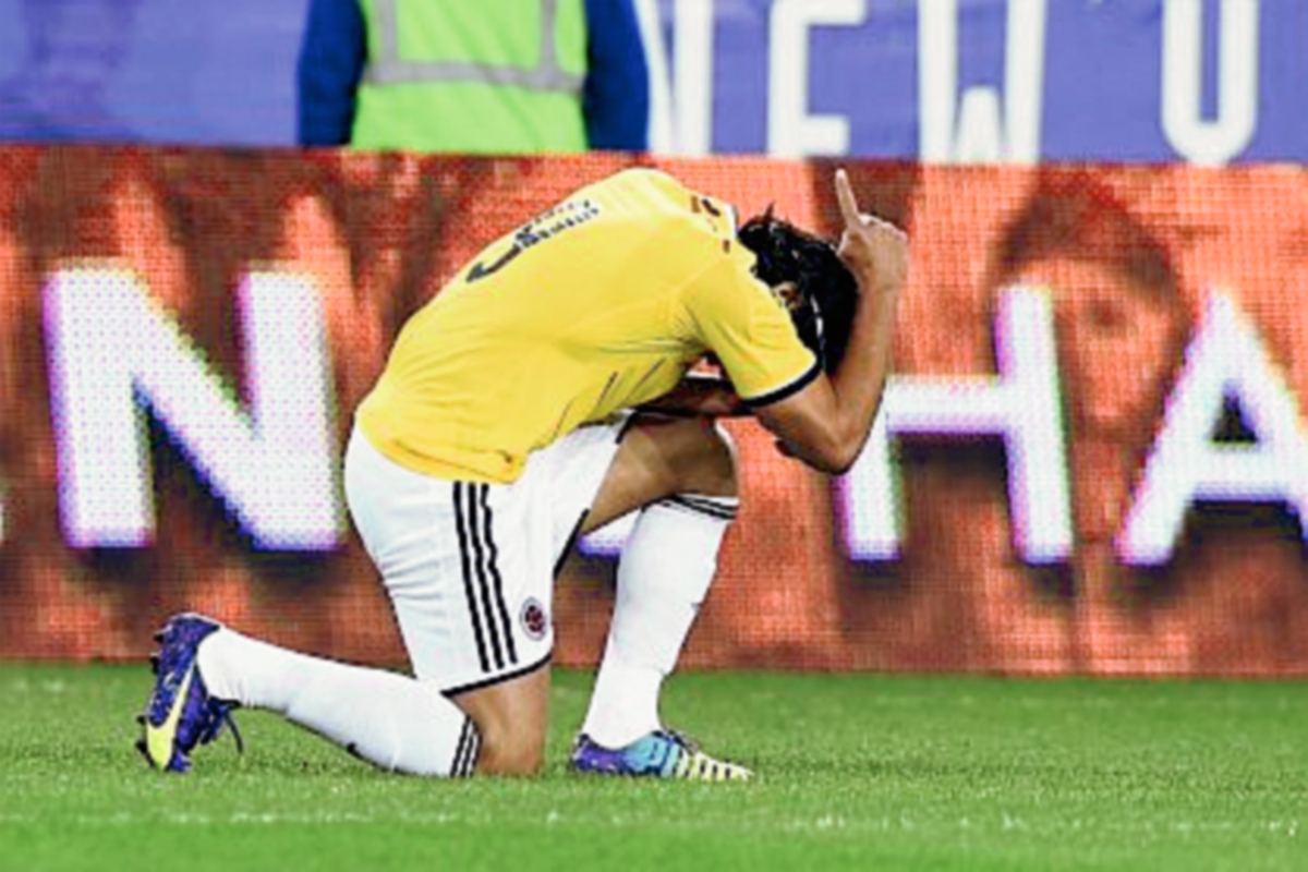 Falcao resaltó el cariño de los aficionados en Bahréin y dijo que es algo que Colombia se ha ganado y es un desafío para ellos poder mantener el nivel que han alcanzado. (Foto Prensa Libre: AFP)