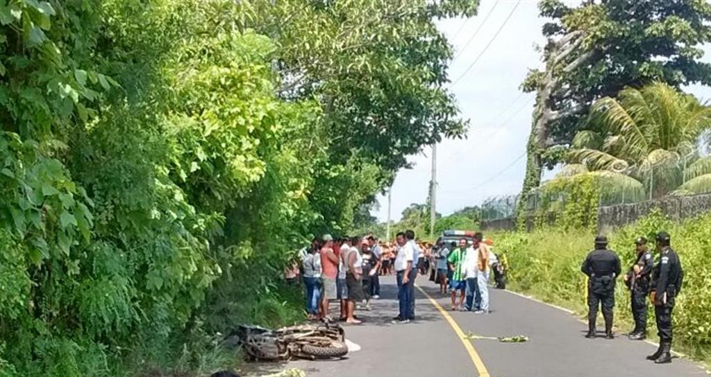 Lugar donde ocurrió el ataque en Puerto San José, Escuintla. (Foto Prensa Libre: Enrique Paredes).