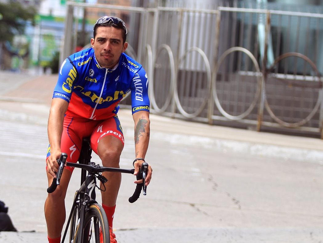 El costarricense Román Villalobos, campeón de la Vuelta a Guatemala del 2015, ahora participará con Canel´s Turbo de México. (Foto Prensa Libre: Carlos Vicente)