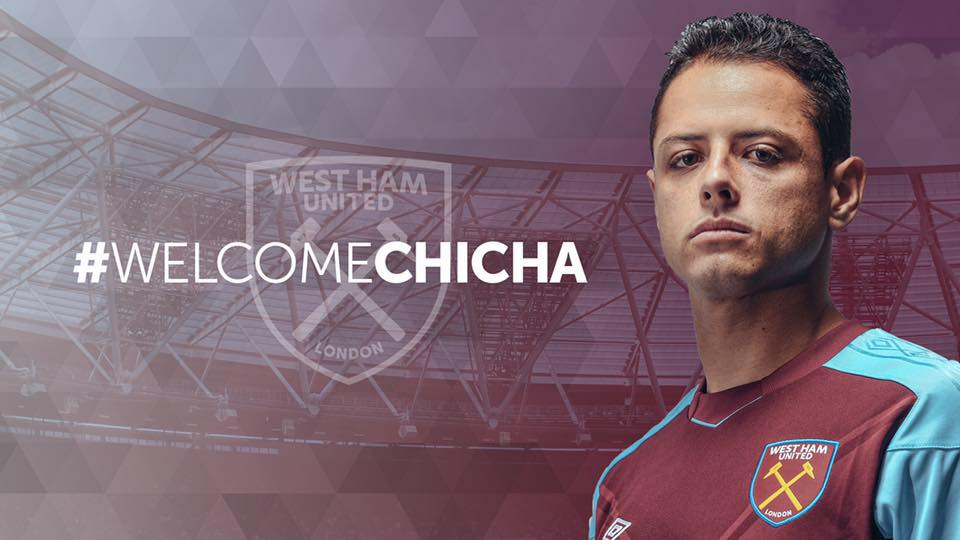 Javier Hernández concretó este lunes su fichaje por el West Ham de Inglaterra. (Foto Prensa Libre: cortesía West Ham)