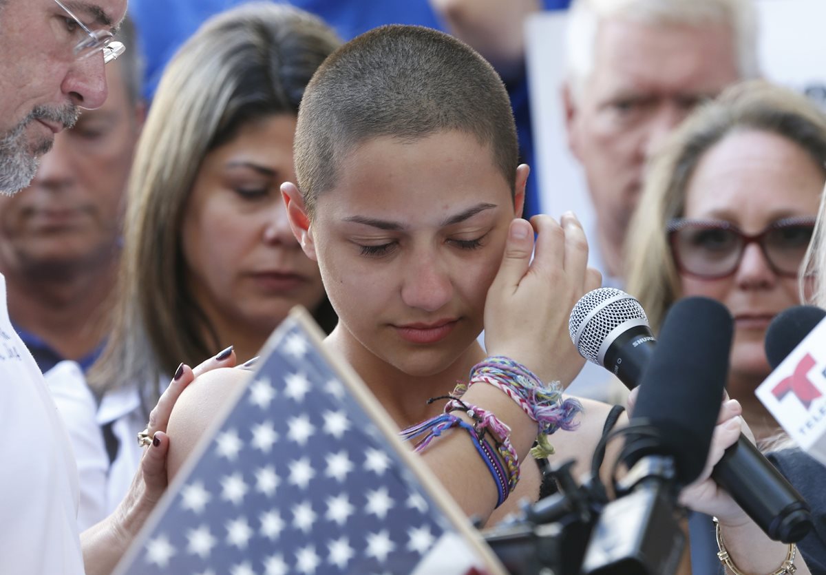 Emma Gonzalez se convirtió en uno de los rostros de la lucha por el control de armas de los EE. UU.. (AFP).