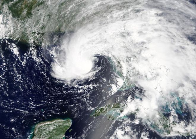 La tormenta Alberto vista desde el espacio. NASA