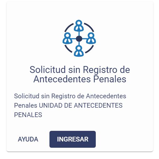 Solicitud sin registro de antecedentes penales