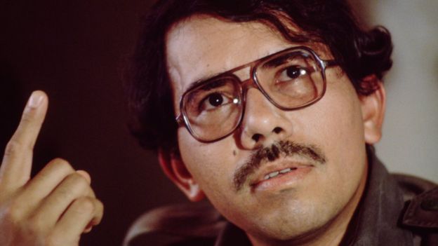 Ortega tras la revolución sandinista de fines de los '70 que inspiró a la izquierda latinoamericana. (Getty Images)