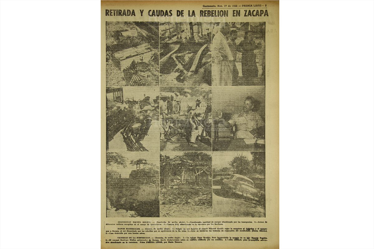 Imágenes de persecución de sublevados el 13 de noviembre de 1960. (Foto: Hemeroteca PL)