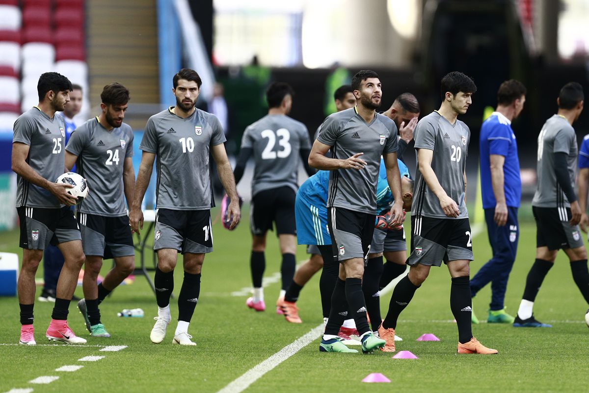 Irán ya se encuentra en Kazán preparando el partido contra España. (Foto Prensa Libre: AFP)