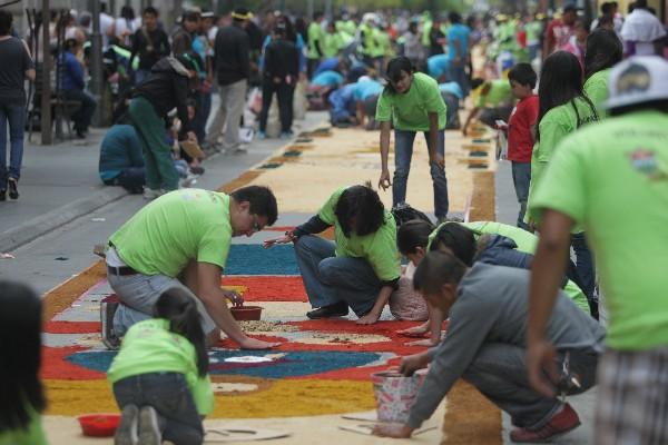 Alfombra que se elaboró el año pasado.