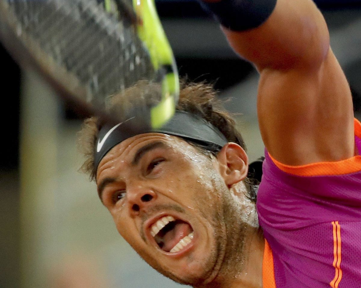 El tenista español Rafael Nadal, durante el partido de cuartos de final frente al belga David Goffin. (Foto Prensa Libre: EFE)