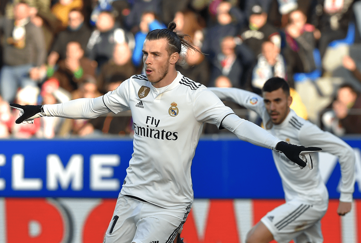 Gareth Bale anotó el solitario gol con el que el Real Madrid superó al Huesca. (Foto Prensa Libre: AFP)