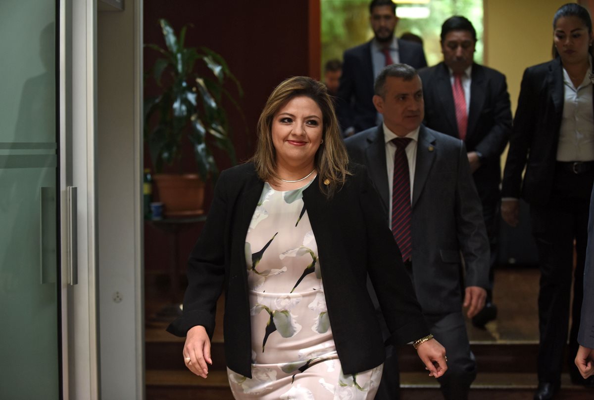 Sandra Jovel, ministra de Relaciones Exteriores. (Foto Prensa Libre: AFP)