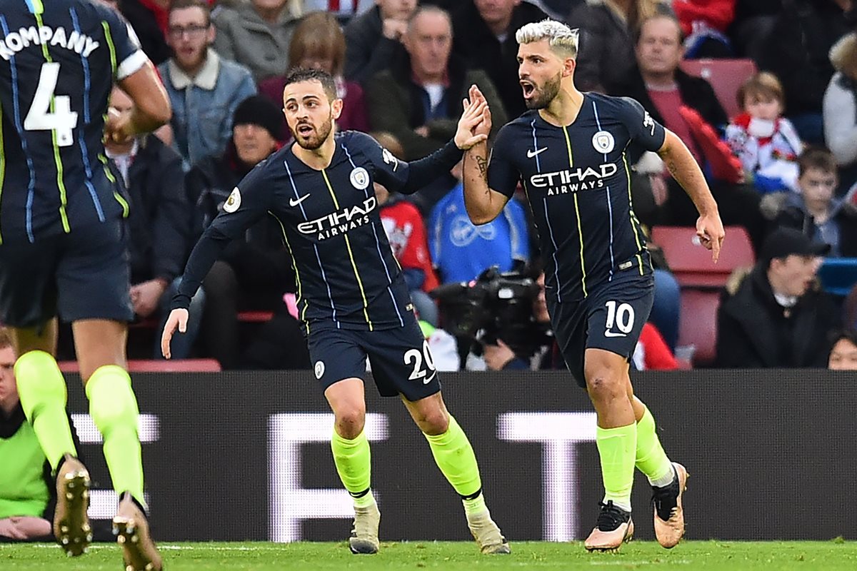 El Mánchester City recuperó el pulso competitivo tras ganar en el estadio St. Mary's al Southampton (1-3) para recuperar el segundo puesto de la Premier inglesa en su último partido del año (Foto Prensa Libre: AFP)