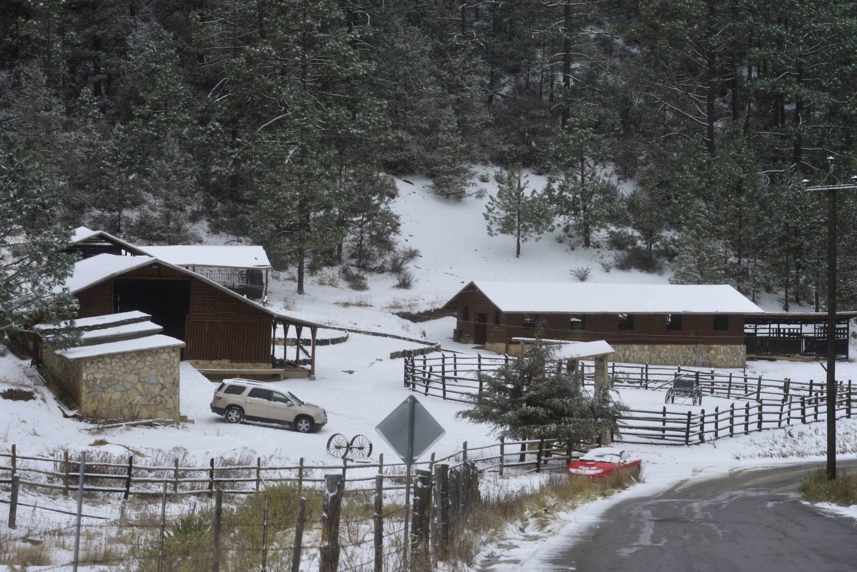 La nieve cubre viviendas en el municipio de Saltillo, Coahuila, norte de México. (Foto Prensa Libre: EFE).