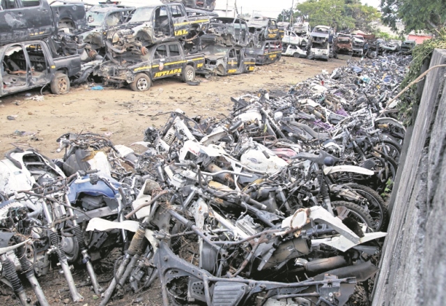 Múltiples patrullas se encuentran inservibles y otras presentan diversas fallas. (Foto, Prensa Libre: Hemeroteca PL)