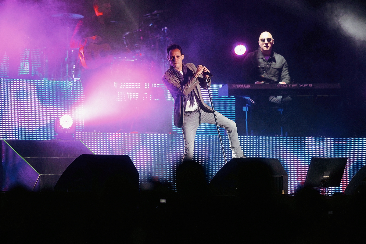 Marc Anthony se presentó en Guatemala con un concierto lleno de música y baile. (Foto Prensa Libre: Edwin Bercián).