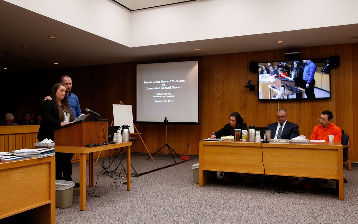 Tiffany Dutton una de las víctimas de Larry Nassar. (Foto Prensa Libre: AFP)