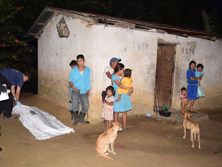 Lugar donde ocurrió el crimen contra una niña de 8 años, quien fue ultrajada en la comunidad Cerro Pelón, Zacapa. (Foto Prensa Libre: Cortesía)