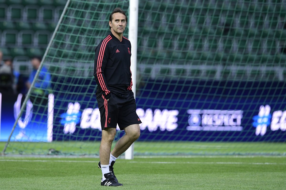 El Real Madrid perdió la final de la Supercopa de Europa al mando de Julen Lopetegui a manos del Atlético de Madrid. (Foto Prensa Libre: AFP)