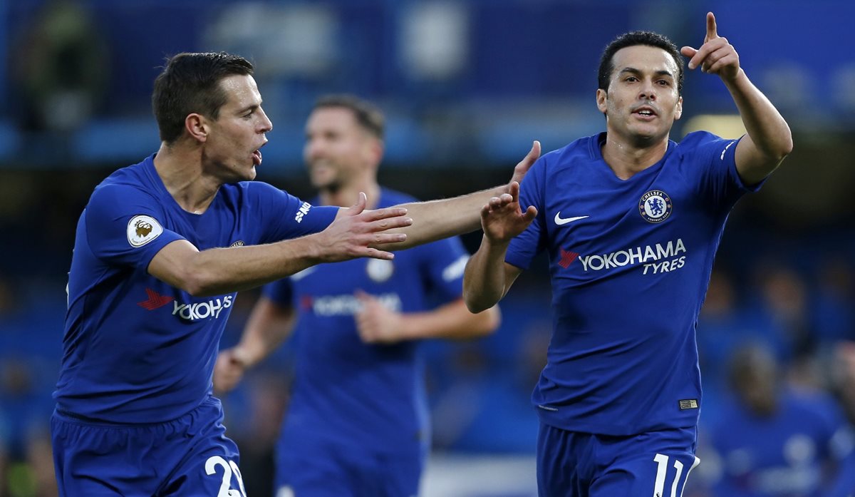 El español Pedro también contribuyó en la victoria del Chelsea. (Foto Prensa Libre: AFP)