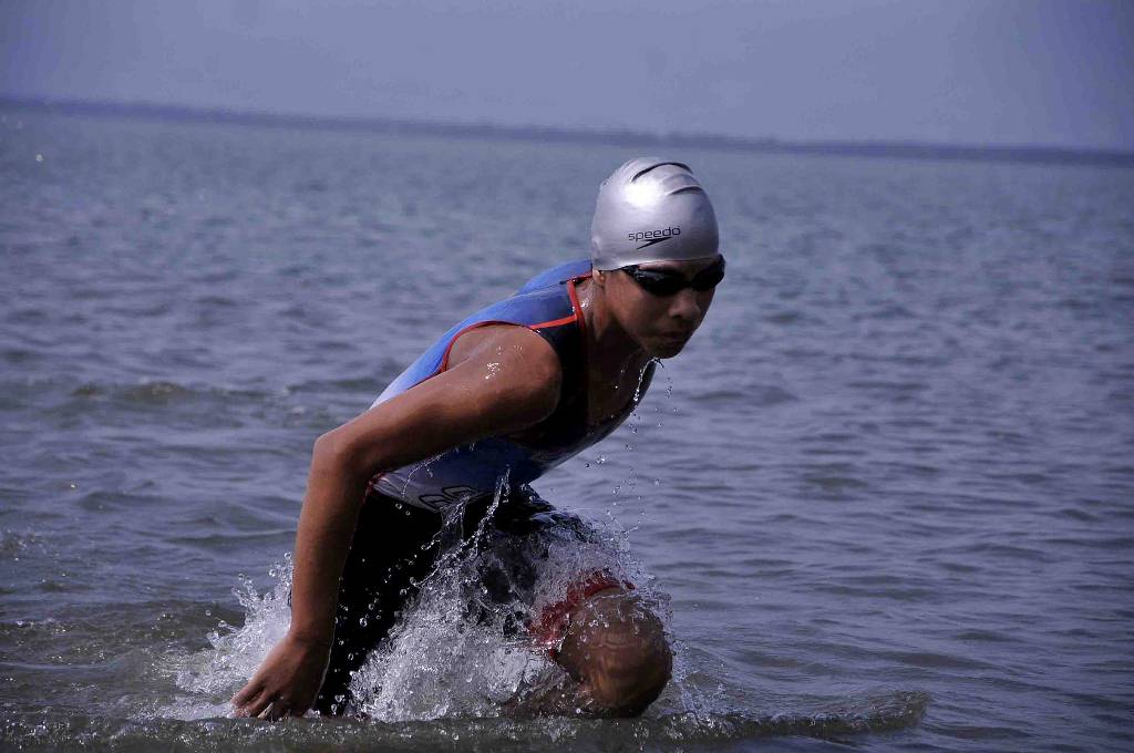 Gerson René Calán Raxajchí, de 15 años, es considerado una promesa del triatlón guatemalteco. (Foto Prensa Libre: Cortesía)