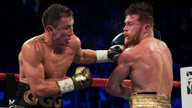 El kazajo Gennady "GGG" Golovkin y el mexicano Saúl "Canelo" Álvarez disputaron la "pelea de la década" en septiembre que acabó en un polémica empate y volverán a verse las caras el 5 de mayo. (Foto Prensa Libre: Getty Images)