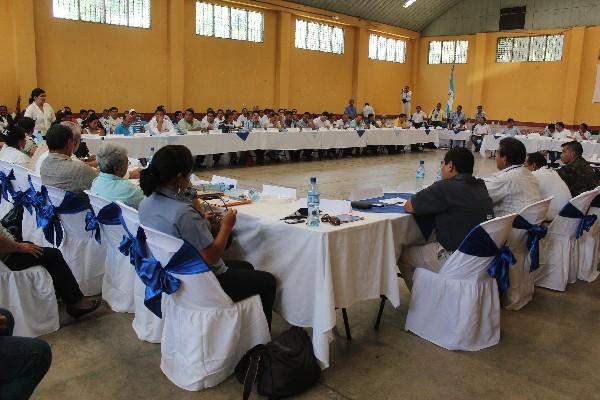 Reunión de Codede en la que se aprobó el  presupuesto para el 2014.