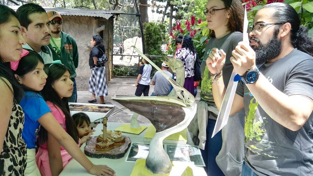 Transmiten sus conocimientos a los visitantes. (Foto Prensa Libre: Zoológico La Aurora)