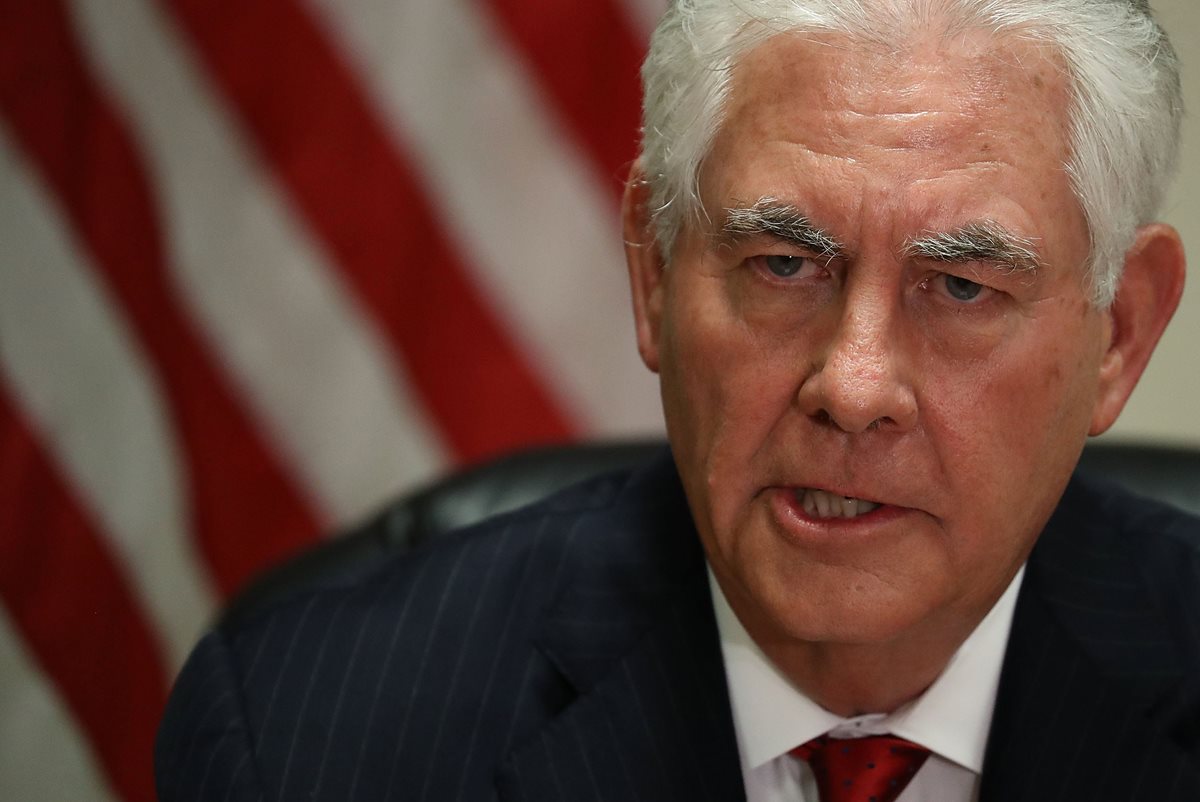 Rex Tillerson,secretario de Estado norteamericano.(Foto Prensa Libre:AFP).