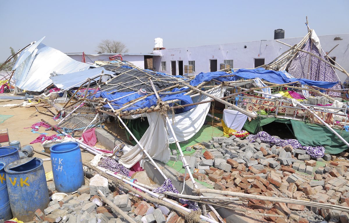 Bharatpur, India, donde una boda terminó en tragedia por un derrumbe. (Fot Prensa Libre: AP)