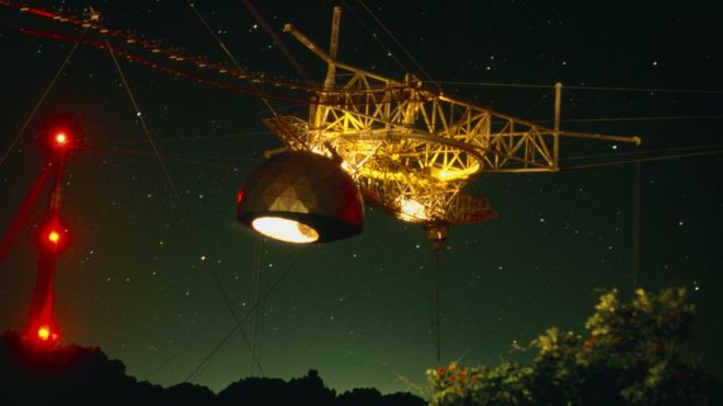 Para el estudio se utilizaron datos recopilados por el Observatorio de Arecibo en Puerto Rico. (Crédito: DR SETH SHOSTAK/SCIENCE PHOTO LIBRARY)