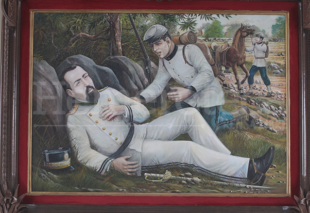 Cuadro que representa la muerte de Justo Rufino Barrios en Chalchuapa, El Salvador en 1885. (Foto: Hemeroteca PL)