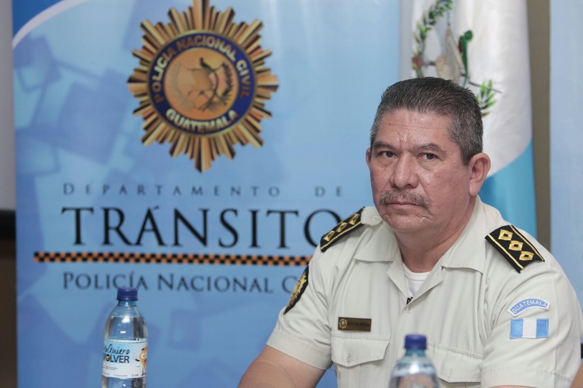 El comisario Otoniel Abed Sandoval, nuevo director del Departamento de Tránsito de la PNC.(Foto Prensa Libre: Erick Avila).