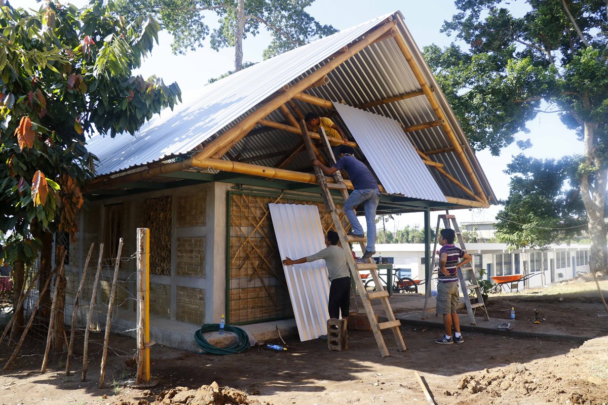 Inmueble modelo del proyecto habitacional de Nuevo San Carlos, Retalhuleu, el cual será utilizado como Oficina Municipal de la Vivienda. (Foto Prensa Libre: Rolando Miranda).