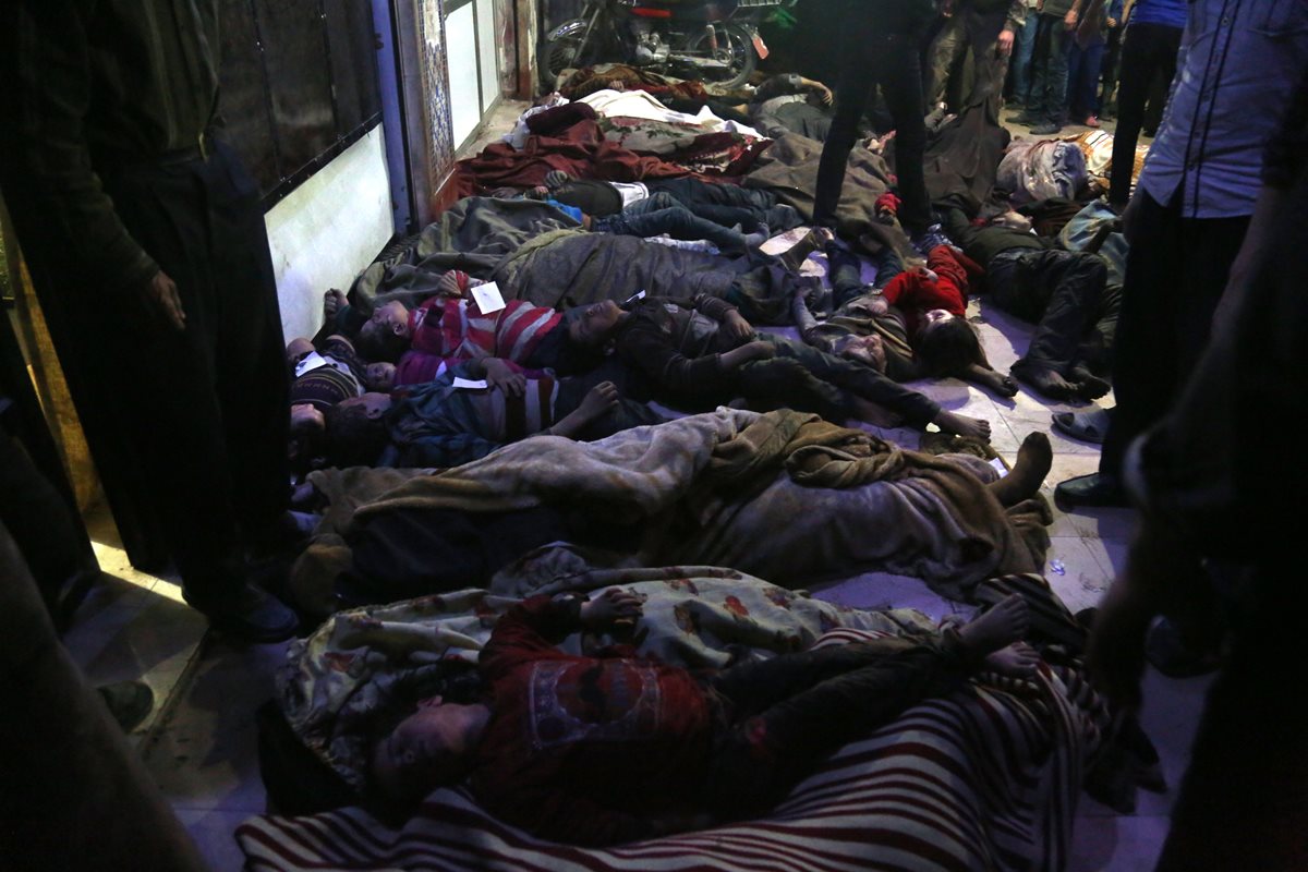 El reciente ataque químico dejó 70 muertos en Siria. (Foto Prensa Libre: EFE)
