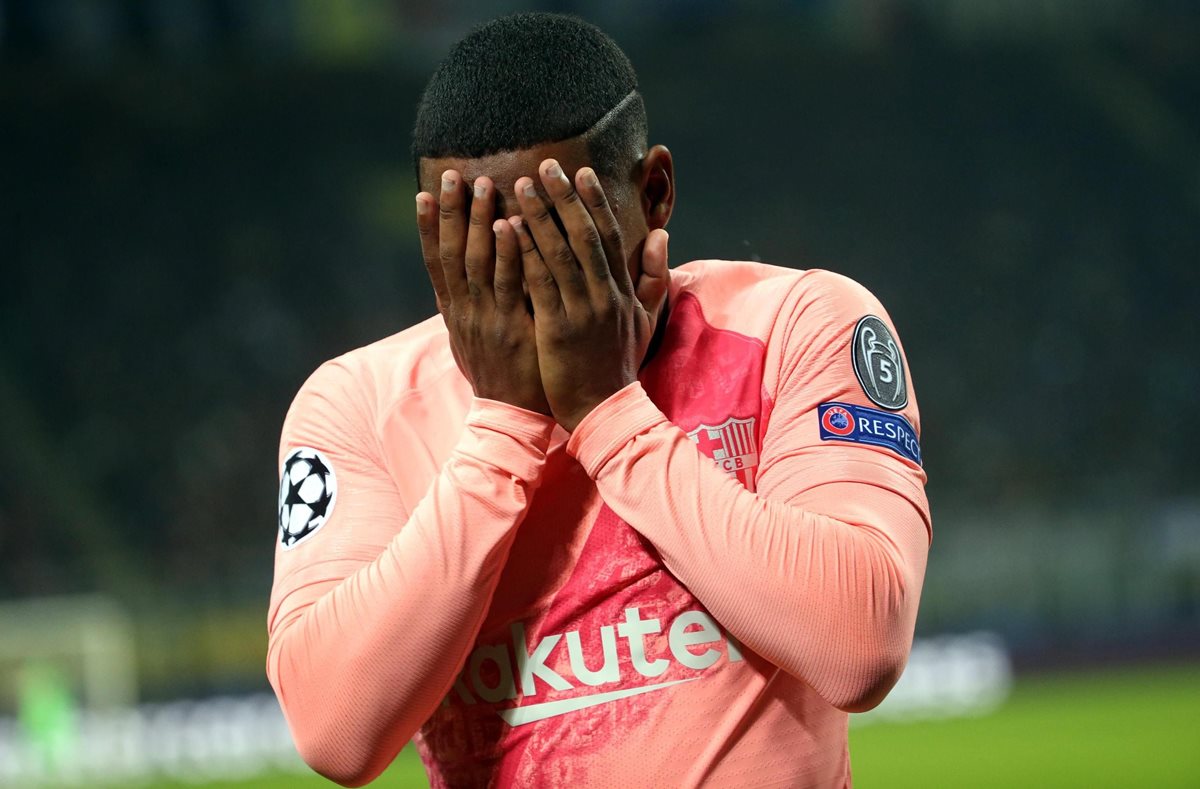 Malcom no pudo contener las lágrimas después de anotar en la Champions League. (Foto Prensa Libre: EFE)