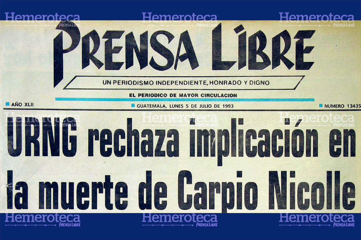 La URNG se desligó del atentado contra Jorge Carpio. (Foto: Hemeroteca PL)