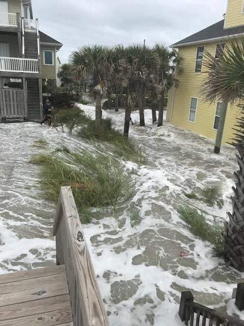 Un área inundada en Wilmington. (Foto: Cortesía)