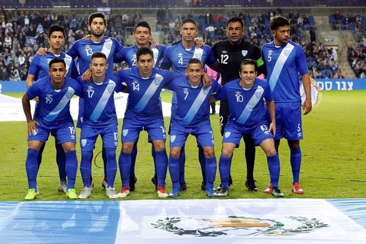 Este fue el once titular de Guatemala frente a Israel. (Foto Prensa Libre: Hemeroteca PL)