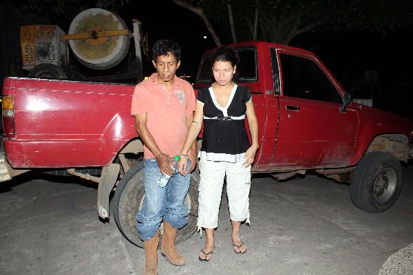 Luciano  Aguilón e Iris Cifuentes, capturados.