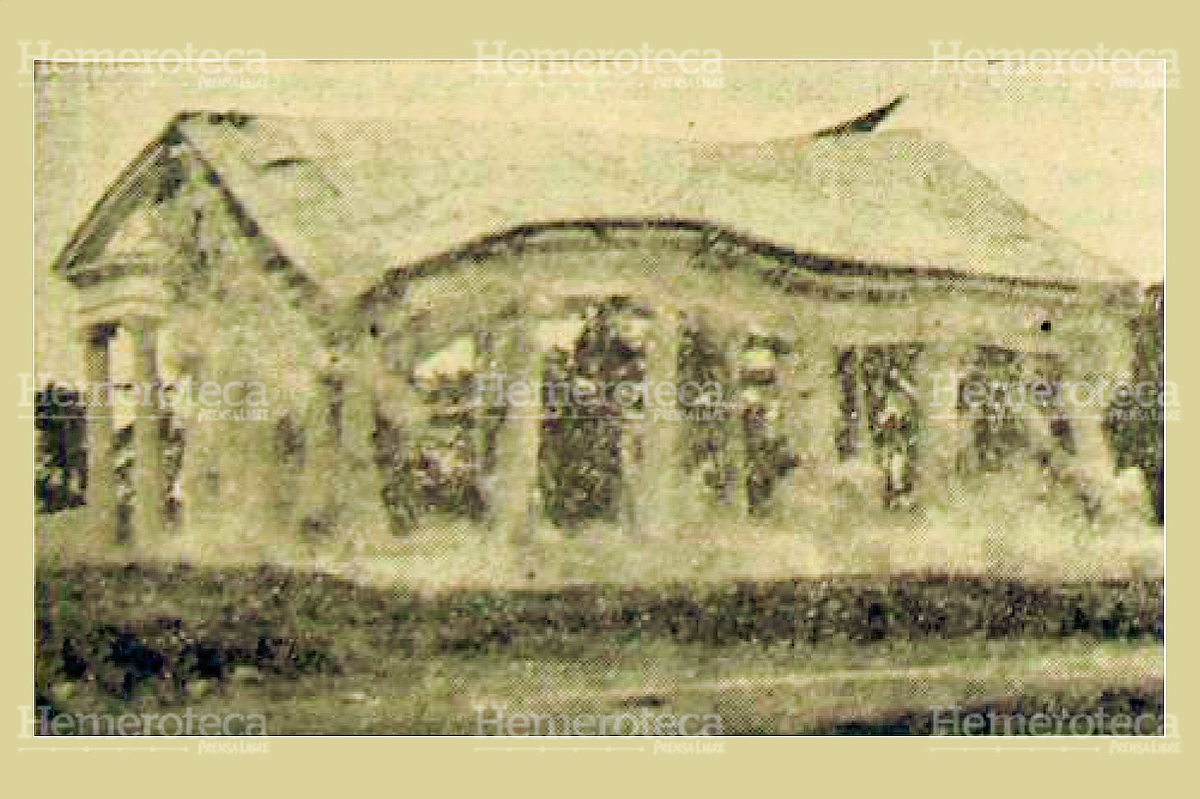 Momento en que se desploma el Templo de Minerva, en mayo de 1953. (Foto: Hemeroteca PL)