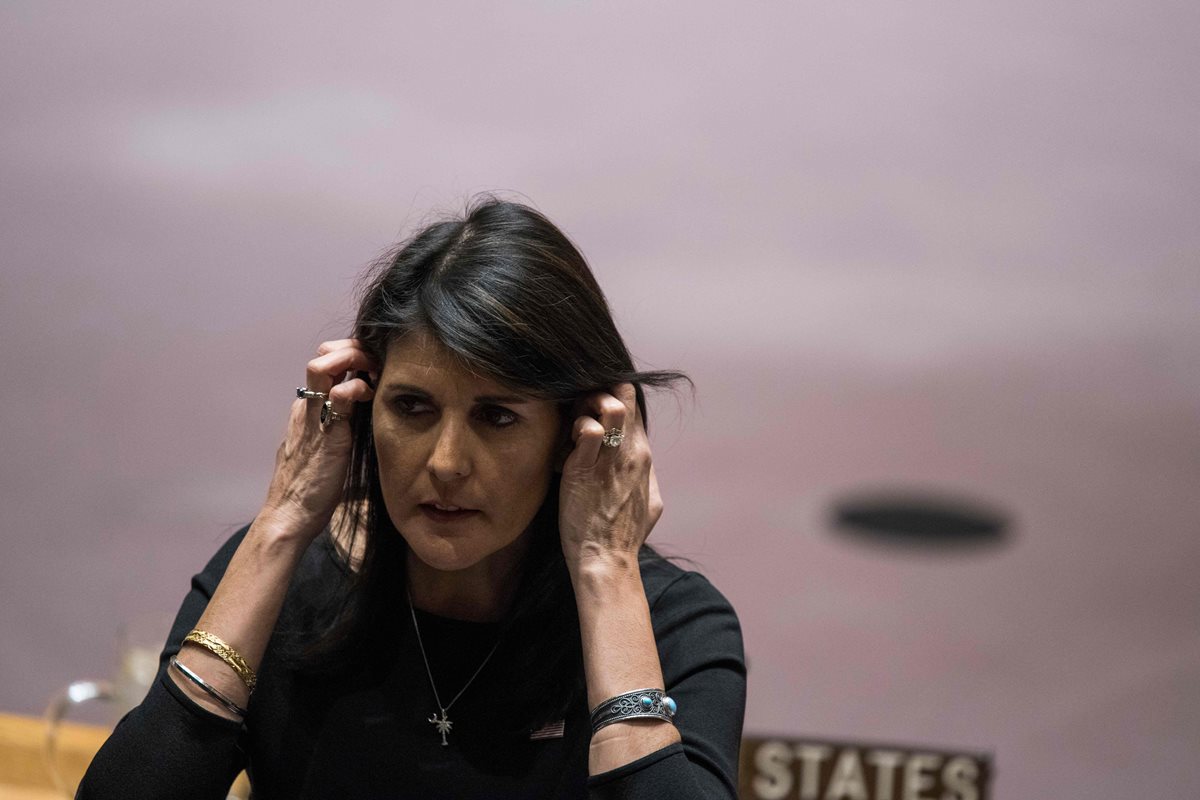 Nikki Haley, la embajadora de EE. UU. ante la ONU dijo "no arruinen la música genial con basura". (Foto Prensa Libre: Hemeroteca PL)