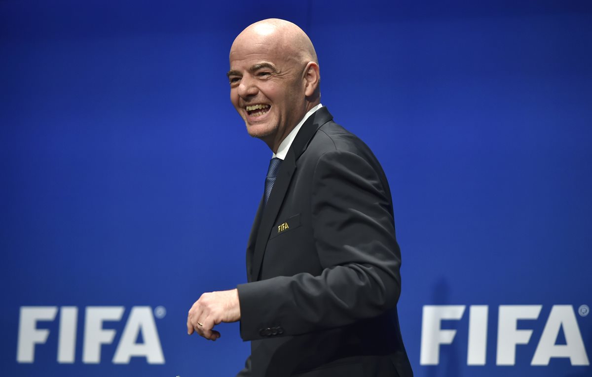 Gianni Infantino, presidente de Fifa. (Foto Prensa Libre: AFP)