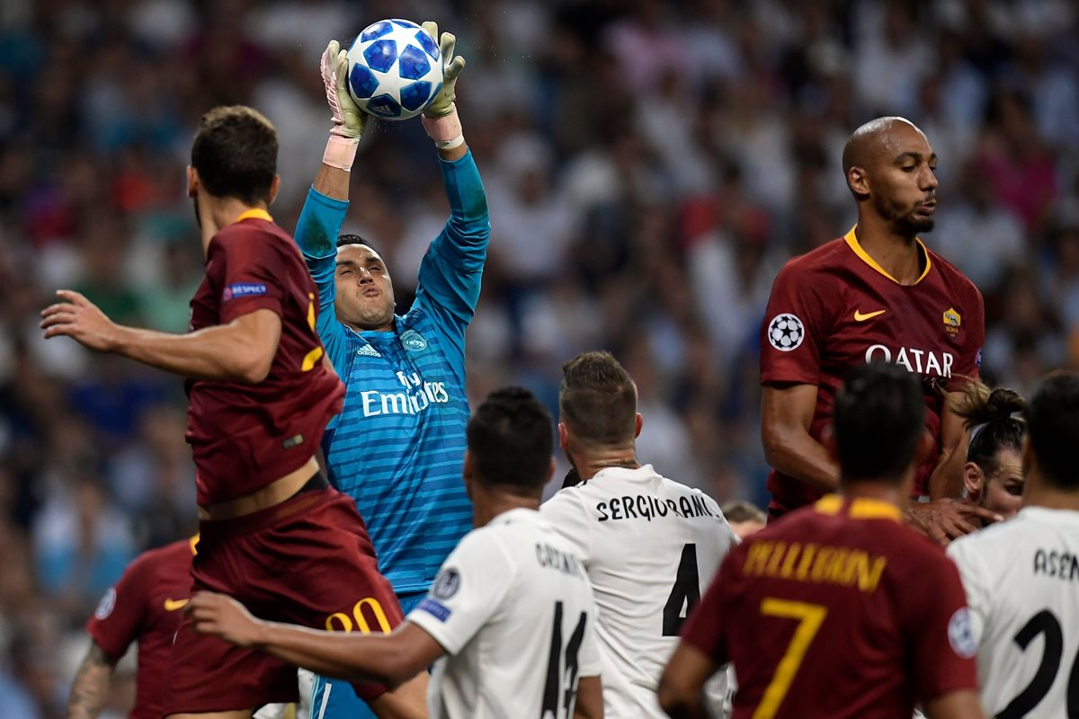 Keylor Navas volvió a ser titular con el Real Madrid. (Foto Prensa Libre: AFP).